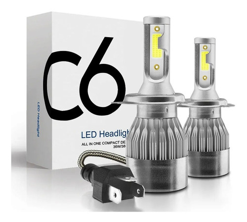 Kit Luces Led Auto C6 H1 H7 H11 H3 9004 9005 9006 H4 H13 H16