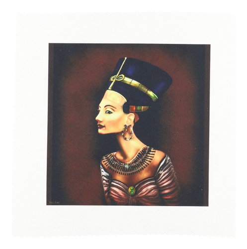 Llc Un Retrato Nefertiti Inspirado Antiguo Egipto Artifact