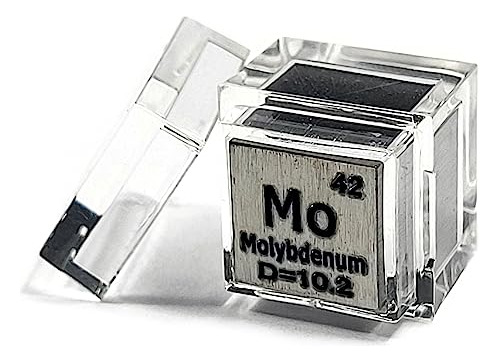 Cubo Acrilico C Elemento Tabla Periodica 10mm Molibdeno
