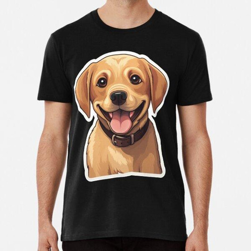 Remera Golden Happiness - Cartoon Labrador Retriever Mix ALG