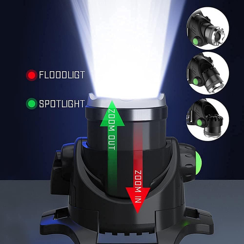 Linterna Led Recargable Para Faros Delanteros Súper Brillant