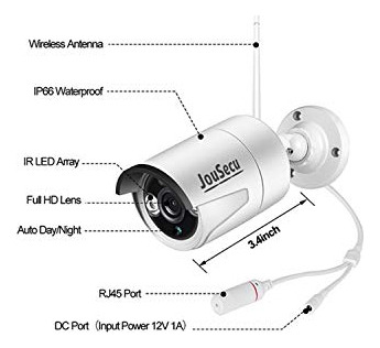Sistema Cámaras Seguridad Inalámbricas, 8ch Nvr, 1080p,