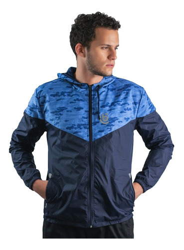 Chaqueta Casual Deportiva Hombre Cortavientos Forro Interno