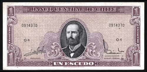 Chile Billete De 1 Escudo Año 1964 Pick #136.1 Sin Circular