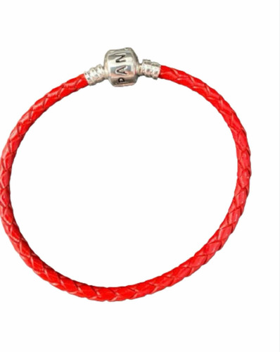 Pulsera De Cuero Rojo Para Charm