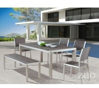 Imagen 3 de 7 de Banca Doble Para Exterior Modelo Metropolitan - Aluminio Kës