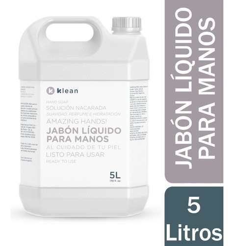 Jabon Liquido Para Manos Klean 5 Litros Aroma Paraíso