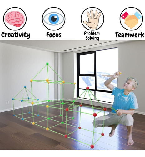 Kit 155 De Construção De Barraca Infantil Resistente Diy 3d
