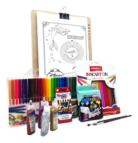 Kit Arte Niños Set Infantil+  Para Pintar Actividades Disney