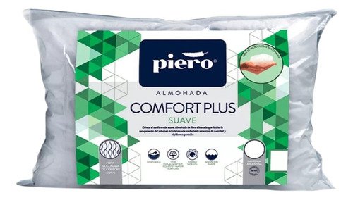 Almohada Piero Comfort Plus Suave 90x50 Fibra Siliconada
