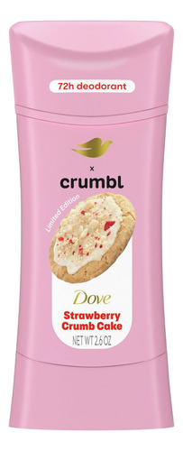 Dove Crumbl Deodorant Stick Crumbl Aluminum Free, 2.6 Oz Fra Strawberry Crumb Cake