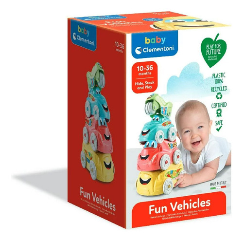 Vehículos Divertidos Apilables Fun Vehicles Baby Clementoni