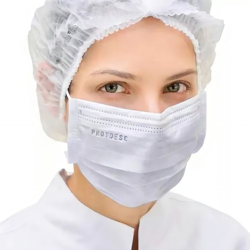 Kit de mascarillas quirúrgicas desechables blancas para hospitales