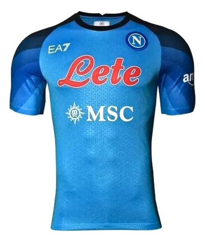 Camiseta Napoli Titular Celeste Ea7 2023