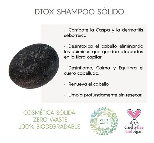 Imagen 3 de 3 de Shampoo Sólido De Carbón Activado Anti-caspa + Regalo