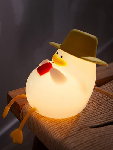 Linda Luz Nocturna Pato Bonita Lampara Niño Silicona Usb