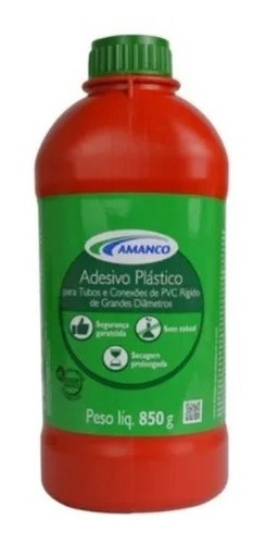 Imagem 1 de 1 de Adesivo Cola Pvc Extra Forte Frasco 850 Gr. Amanco