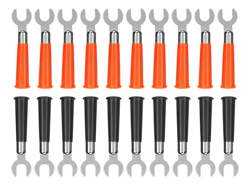 Conector Banana Y Spade, 20 Unidades, Rojo Y Negro, 19 A, Bu