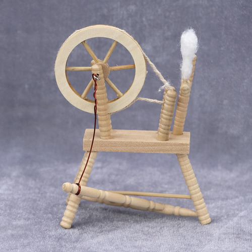 Máquina De Enrolar Casa De Bonecas Em Miniatura Sem Pintura