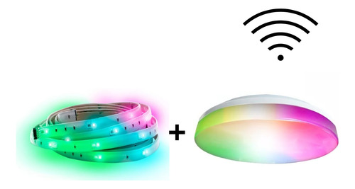 Kit Panel Osram Ledvance Smart Wifi + Luces Led Tira Rgbw