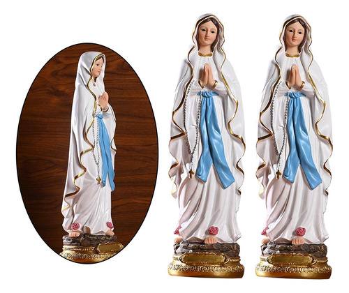 2x Católica Estátua De Nossa Senhora De