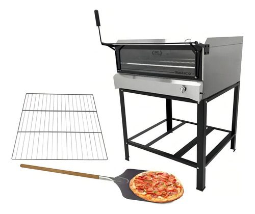 Forno Gás Lastro Fir110g Inox + Grade Venâncio Pá De Pizza