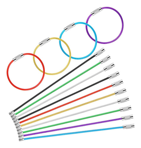 Cuttte 14pcs Llavero Llavero - 4,7 Pulgadas De Acero In...
