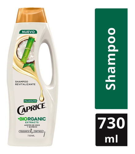 Shampoo Caprice Biorganic Extracts Aceites De Coco Y Bamboo 730ml