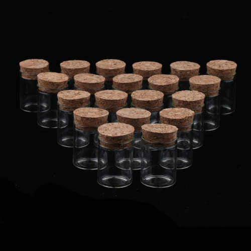 Hel 20pcs 25ml Mini Frascos De Botella De Vacíos Con Tapón