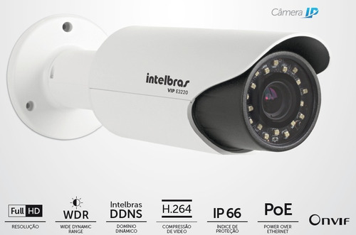 Câmera Ip Intelbras Vip E 3220 - Bullet Infravermelho