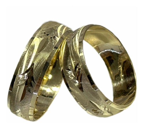 Anillos De Boda En Oro10k En 6mm Ancho Mod. Mj-05