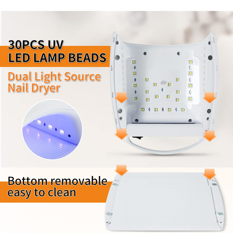Lámpara De Uñas Led Uv De 48 W, Lámpara De Uñas De Gel, Reca