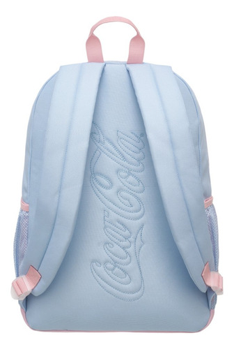 Mochila Costas Coca Cola Soft Multiuso Casual Escolar Cor Azul Desenho Do Tecido Lisa