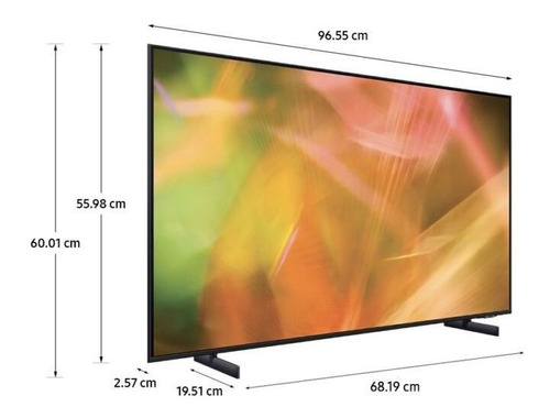 Imagen 6 de 8 de Led Samsung 43 Au8000 Crystal Uhd 4k Smart Tv 2021