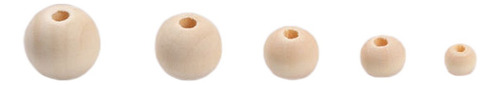 * Perlas De Madera Sueltas 300x Craft 14/12/10/6 / 8mm Juego