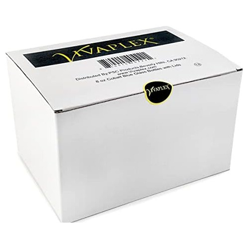 Juego De 12 Botellas De Vidrio De 8 Oz De Color Azul Co...