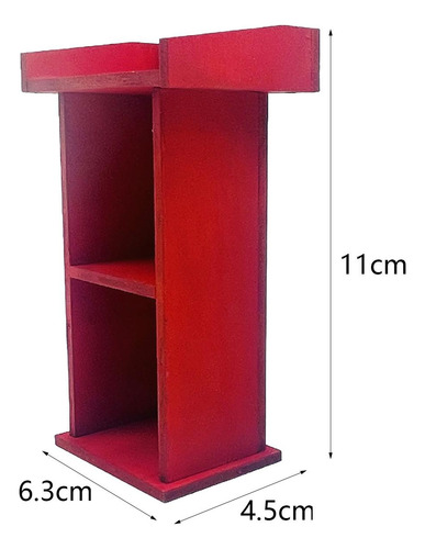 Soporte De Madera Para Casa De Muñecas En Escala 1:12, Rojo