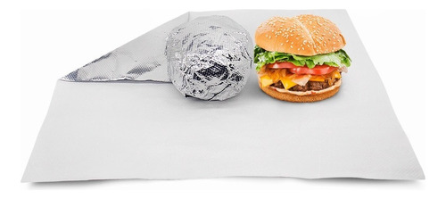 Papel Térmico C/ Aluminio De Verdade 250 Fl Burguer Lanche