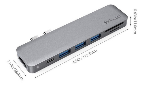 Adaptador Hub Usb C 7en2 Hdmi Para Macbook Pro Air 13 14 16