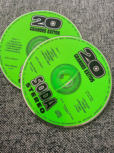 Cd Doble Soda Stereo 29 Grandes Éxitos. Sin Carátulas