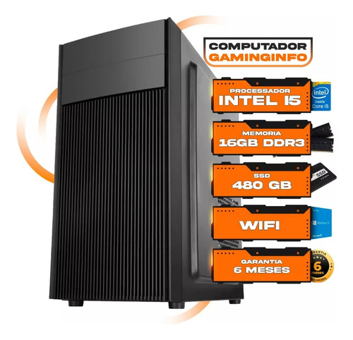 Cpu I5 3470 3.20ghz 16gb Ssd 480gb Wifi Windows 10 500w