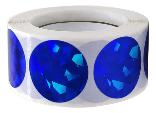 500 Piezas/rollo De Pegatinas De Sellado Brillantes De Azul