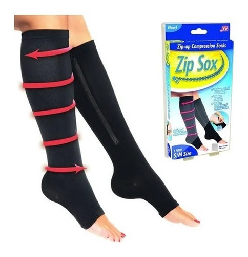 Media Anti Varices Compresion Circulacion Cremallera Socks