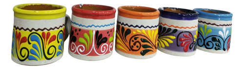 Taza Decorada Arenosa Cap 355 Ml Paq 6 Pzs Blanco Taza Decorada
