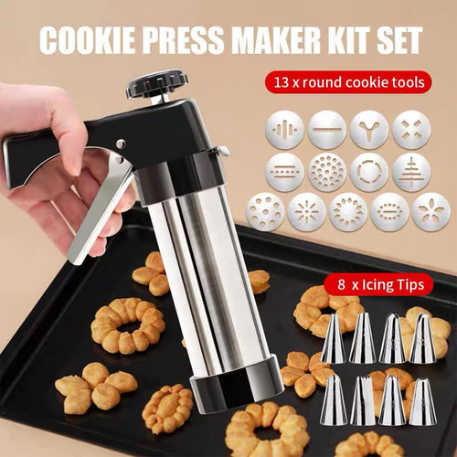 Kit De Pistola Prensa De Galletas De Acero Inoxidable