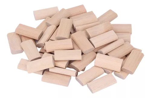 Taco de madera, 50 piezas de tapón de madera de haya inserción para  herramientas de empalme de muebles de carpintería (0.394 x 0.945 x 1.969  in)
