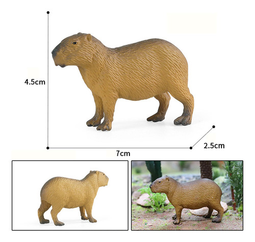 4 Simulación Capybara Figuritas Juguetes Capybara Estatua