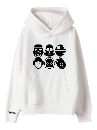 Buzo Buso Saco O Hoodie De Star Wars Blanco 