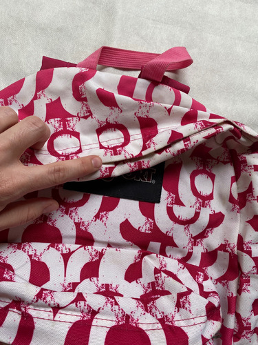 Mochila Jansport Estampada Rosa Y Blanco Estampada (Usado)