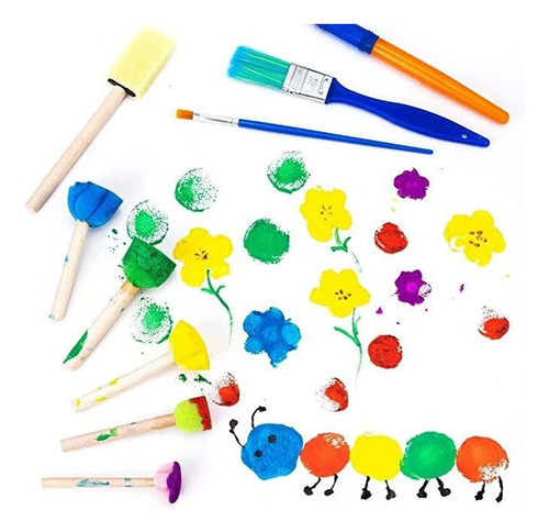 Escovas De Pintura De Esponja De Carimbo De Crianças Ferrame